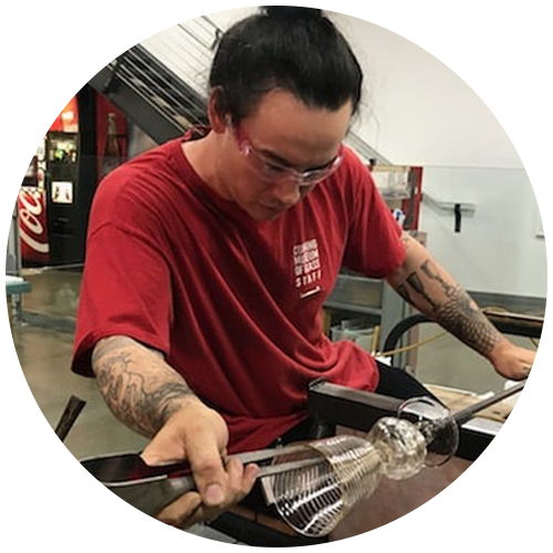 James Geekie at work in the hot shop